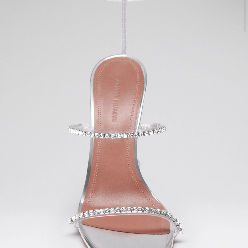 Amina Muaddi GILDA GLASS SANDAL - Picture 2 of 11